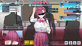 Undercover agent Lina in blindfold