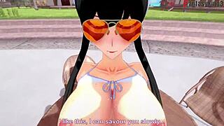 Yor's bikini pool scene in Spy x Family hard sex