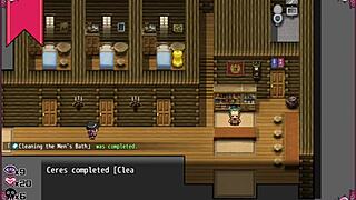 This confused witch strips in the men's bathroom hentai