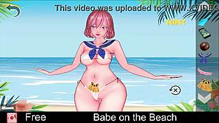 Babe Relaxing On The Beach