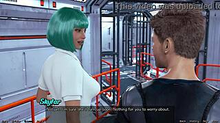 Huge-Titted Step Sisters Seduce Astronaut in Space Game