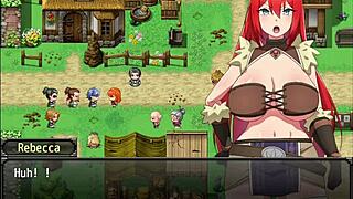 redhead rebecca fights bandits with big tits