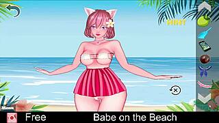 Babe Relaxing On The Beach