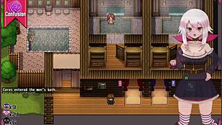 This confused witch strips in the men's bathroom hentai