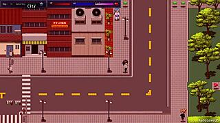 city of secret pt 3 - horny slut exposes herself to class and defeats first boss in hentai gameplay