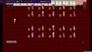 city of secret pt 3 - horny slut exposes herself to class and defeats first boss in hentai gameplay