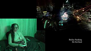 uhh, playin naked Deadspace part 9 with my big natural tits out