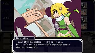 elf girl takes two cocks deep in her throat roughly in this hentai scene