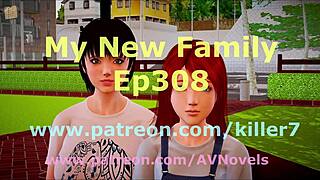 my new family episode 308 with teen redhead cartoon.