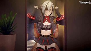 arlecchino in hentai anime adventure.