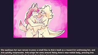 Two Chicks Play Poker in Furry Strip Poker, Ripping Clothes in Hentai Anime Game