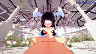 Marlene and Melodia having intense creampie sex in Disgaea POV