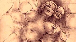 vintage erotic illustrations come to life in a classic cartoon style