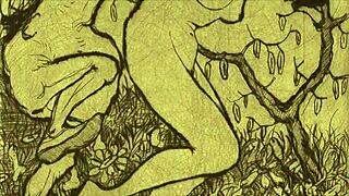 vintage erotic illustrations come to life in a classic cartoon style