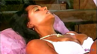 busty lez cutie kisses masturbating brunette passionately before relentless banging