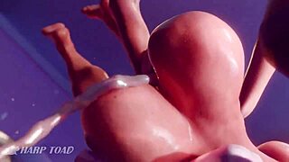 harptoad bends starfire over for deepthroat and big cock fucking