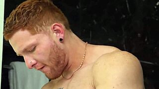 Muscular man takes a shower with his friend and gets his ass fucked