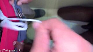 Serving Married Welder's Feet in Hotel Fetish Blowjob