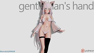 Fubuki's rhythm game animation with ahegao and uncensored scenes