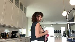 Close Up Love: Sucking and Humiliation in the Kitchen with Sexy Mother-in-Law