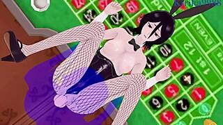 What happens when Rukia Kuchiki and Yoruichi Shihouin slip into bunny suits for intense Bleach hentai sex?