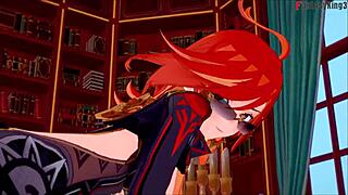 Mavuika Gets Nailed in Jean's Office for Wild 3D Fantasy in Genshin Impact