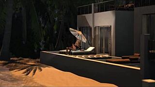 I-I watch Ali Lancrae and Damien Godard in this hentai anime