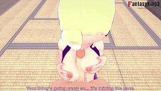 Ino Yamanaka temps her classmate Naruto and gives him a deep blow job