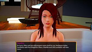 Redhead bends over for monster cock doggystyle.