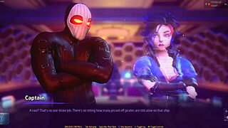 Subverse - 1 with huge tits blowjob in hentai anime