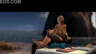 I-I watch Ali Lancrae and Damien Godard in this hentai anime