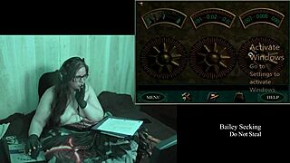What's the naked secret behind the old clock in part 5 of this bbw game?