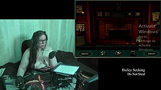 What's the naked secret behind the old clock in part 5 of this bbw game?