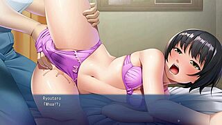 Mob-like plain girl protagonist pervert in bondage masturbation fingering game