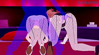 is mikoto misaka and kuroko shirai's bunny girl 3p sex intense?