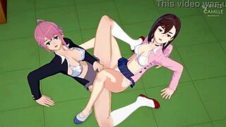 Momo And Aira's Sexual Encounter From Another World In Dandadan Orgasm