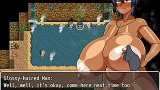 Tanned Girl Natsuki Hentai Game Ep 27 Gangbang In Public Bath 😈