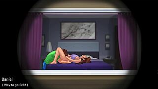 Summertime saga - step sis gets her pussy eaten out and cums on bed jenny