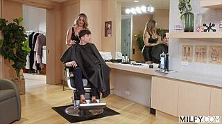 Milfy Busty Blonde Milf Abby Rose Squirts All Over Customers Cock!