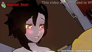 yang deepthroats ruby in hot 3d futanari loop 😍