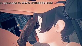 I gets a blowjob from ryuka kisaki in blue archive hentai