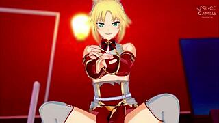 Mordred Pedragon strokes your cock and allows internal climax in Fate Apocrypha