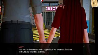 My new family 287: A cartoon porn video with red-haired heroine and big ass