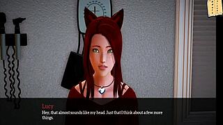 My new family 287: A cartoon porn video with red-haired heroine and big ass