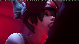 Kiriko gets her face fucked by Yeero in this hentai scene