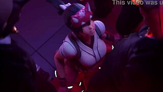 Kiriko gets her face fucked by Yeero in this hentai scene