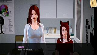 My new family 287: A cartoon porn video with red-haired heroine and big ass