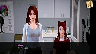 My new family 287: A cartoon porn video with red-haired heroine and big ass