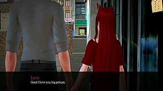 My new family 287: A cartoon porn video with red-haired heroine and big ass