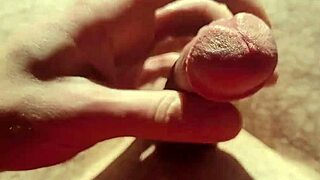 i edge my flaccid cock and play with precum in natural light